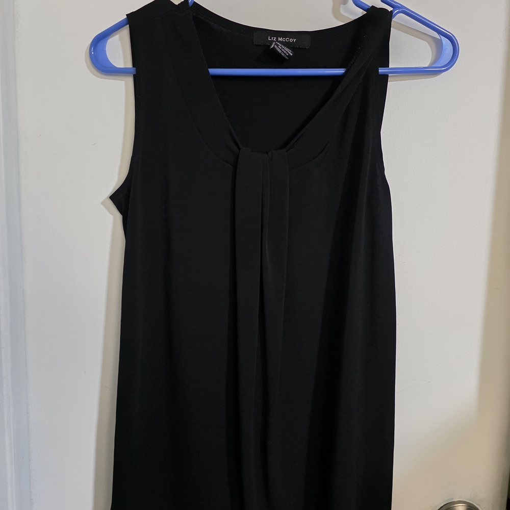 Liz McCoy Black Sleeveless Blouse